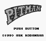 Pit Man title screen for GameBoy